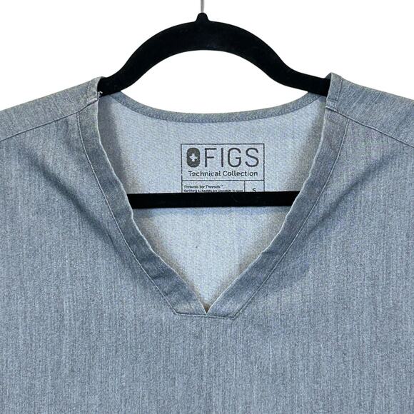 Figs Technical Collection Scrub Top Casma Shirt Nursing Medical Gray Women Small - Picture 5 of 6